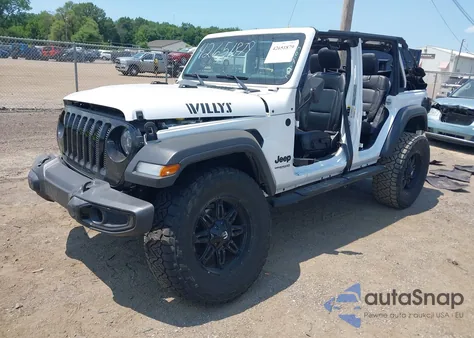2022 Jeep Wrangler Unlimited Willys 4X4 из США, поврежденный, VIN 1C4HJXDG6NW154653